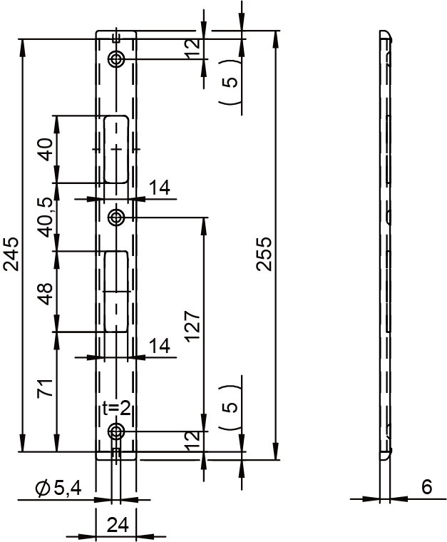 U-shaped striking plates for tubular frame doors