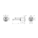 External cylinder for rim locks