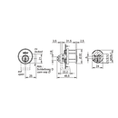 Cam lock cylinder for letter boxes