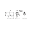 Double cylinder with key retaining