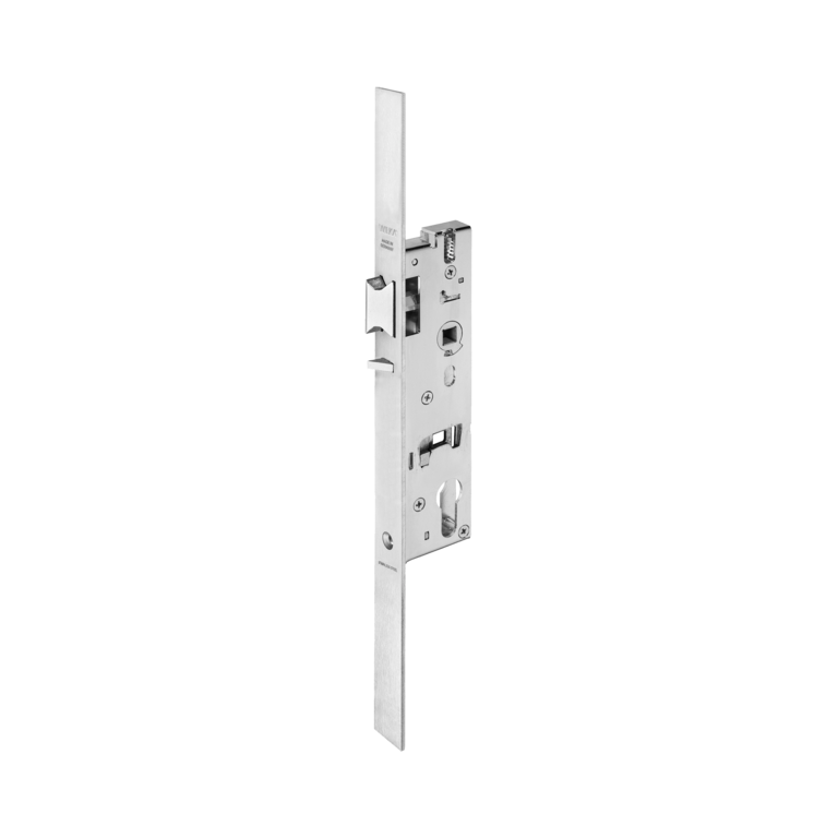 Mortise lock for tubular frame doors with latch bolt guard
