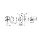Cam lock cylinder for letter boxes