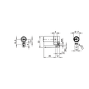Elevator cylinder, on the reverse side two tap holes M4, laterally one tap hole M4