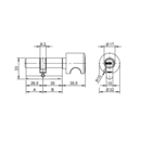 Knob cylinder asymmetric
