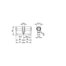 Double cylinder one side emergency opening other side with locking funktion