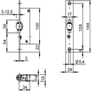Mortise lock with roller bolt