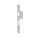 Lipped striking plates for tubular frame doors