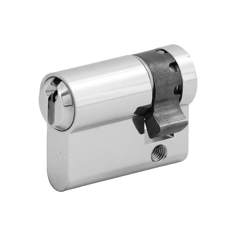 Half cylinder with key retaining