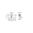 Double cylinder with emergency function asymmetric