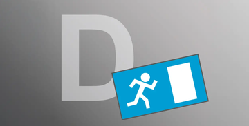 Panic function D is used in door systems that need to ensure temporary access from the inside and outside. To prevent the door from being opened from the outside after an escape door has been unlocked, the bolt must be locked again with the key. 