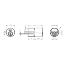 Round cylinder for garage door locks