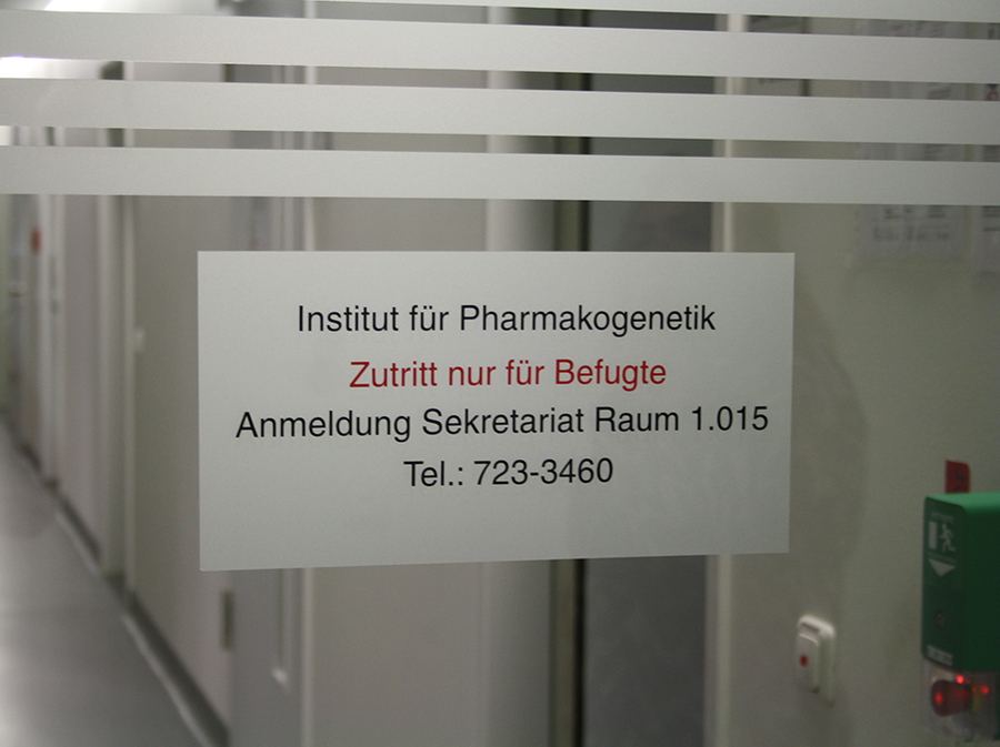 Sensitive laboratory area of the university hospital