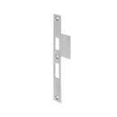 Lipped striking plates for tubular frame doors