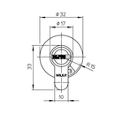 Anti-Amok knob cylinder