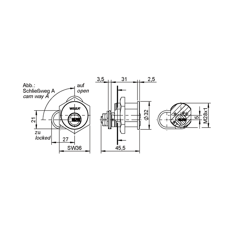 Cam lock cylinder