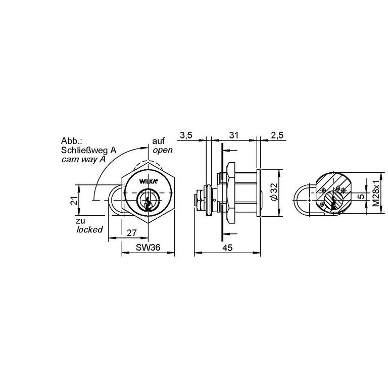 Cam lock cylinder