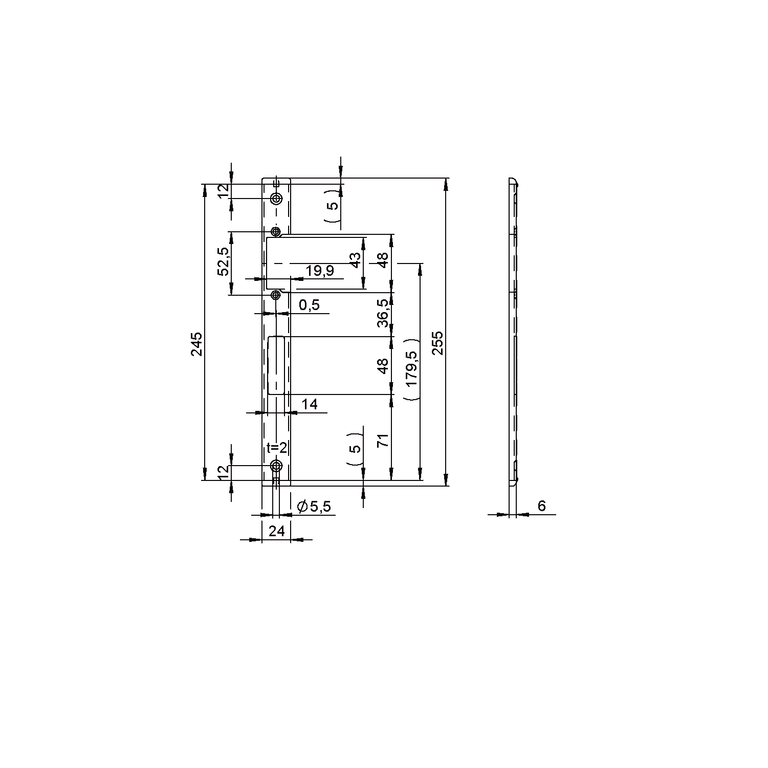 E-opener U-shaped striking plates for tubular frame doors