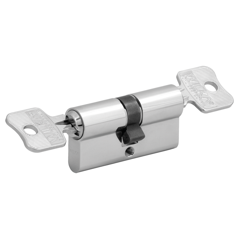 Double cylinder with double locking