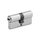Double cylinder with key retaining
