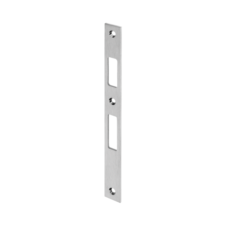 Striking plates for tubular frame doors