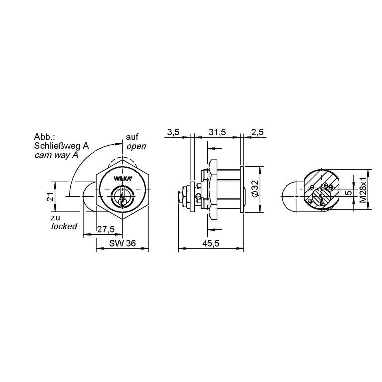 Cam lock cylinder