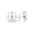 Knob cylinder short