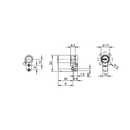 Elevator cylinder, on the reverse side 2 tap holes M4