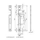 E-opener U-shaped striking plates for tubular frame doors