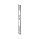 U-shaped striking plates for tubular frame doors