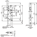 Mortise lock with emergency exit function E