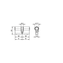 Double cylinder one side blind other side with locking function
