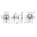 External cylinder for rim locks