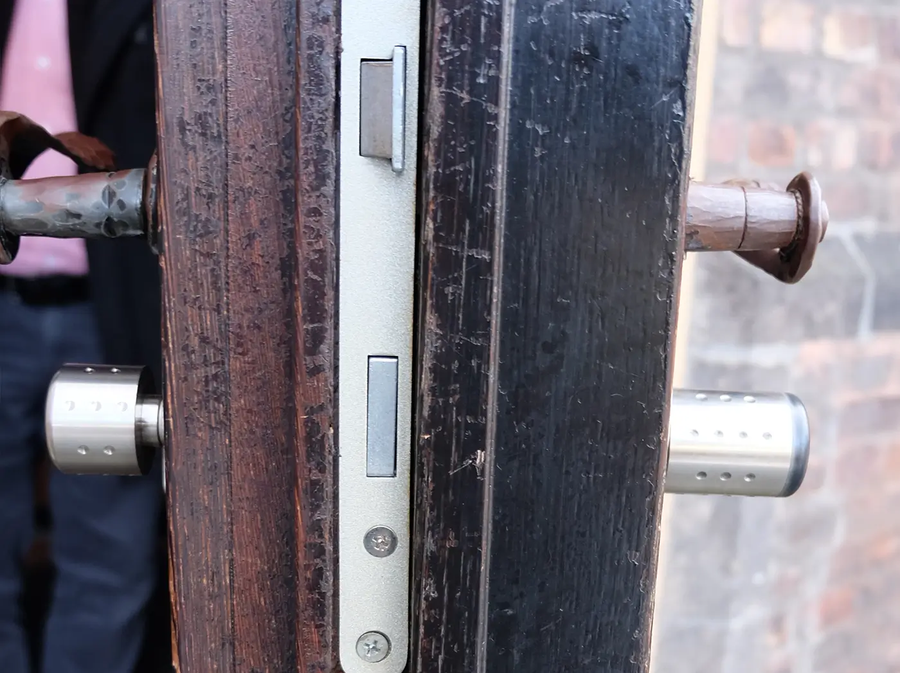 Very Thick Church Door in Moers
