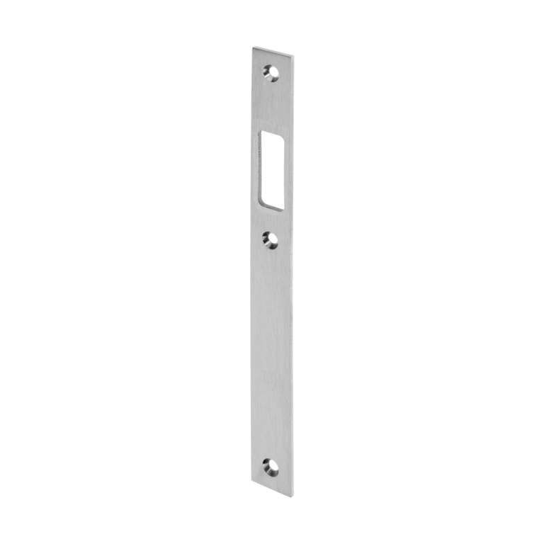 Striking plates for tubular frame doors