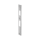 U-shaped striking plates for tubular frame doors