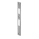 U-shaped striking plates for tubular frame doors