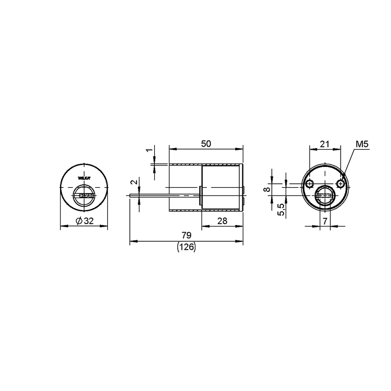 Round cylinder for garage door locks