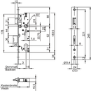 Mortise lock with emergency exit function E