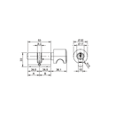 Knob cylinder short