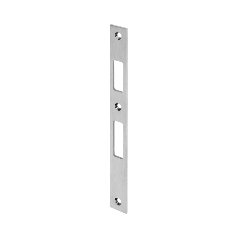 Striking plates for tubular frame doors