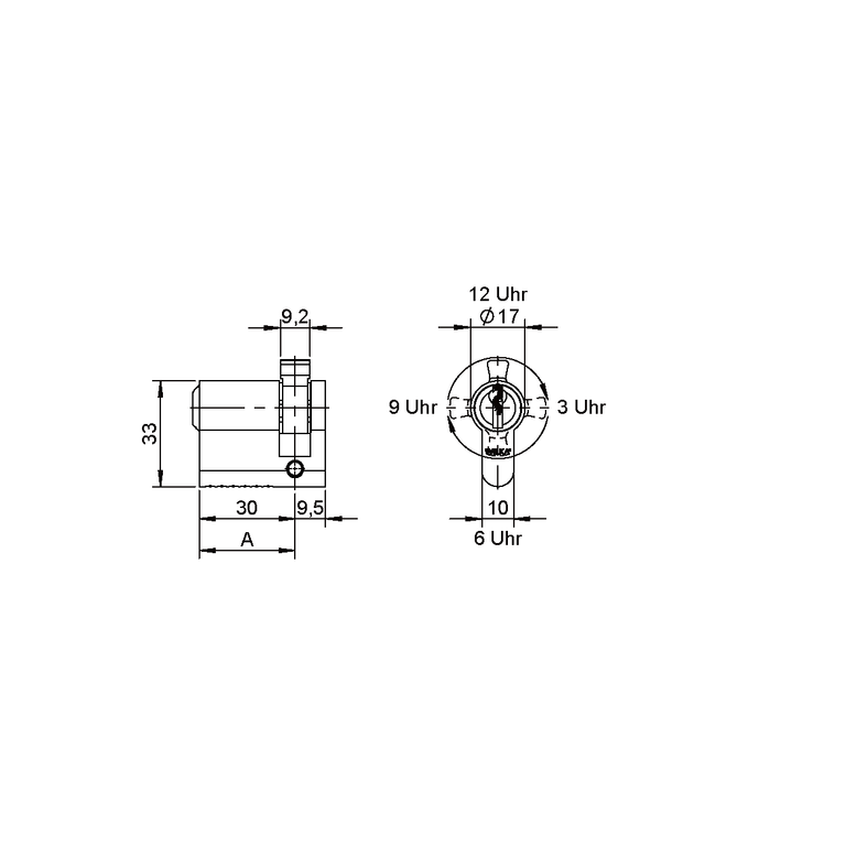 Half cylinder with defined free-wheel zone 90°/180°/270°