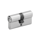 Double cylinder with key retaining