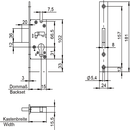 Mortise deadbolt lock for tubular frame doors